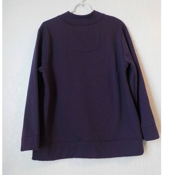 Bobbie Brooks Purple Sweatshirt Top Women Large (14-16) V-Neck Comfy Pullover - Picture 7 of 8